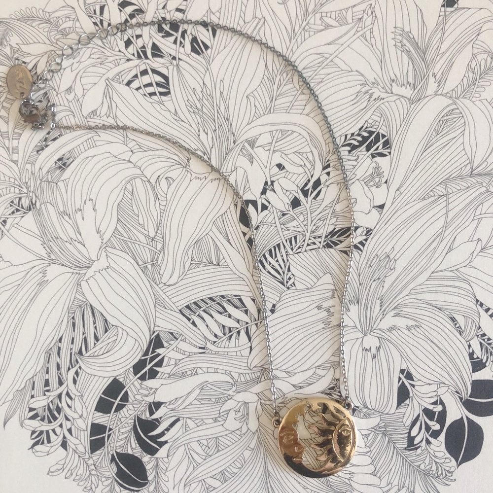 Sun & Moon Delicate Chain Necklace